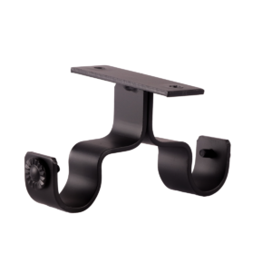 Soporte techo doble 25 y 25mm negro