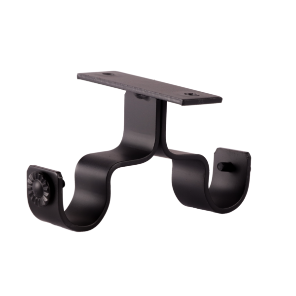 Soporte techo doble 25 y 25mm negro