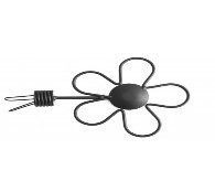 Terminal flor 19mm negro
