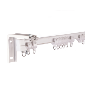 Riel TT a muro, simple 1 mt blanco